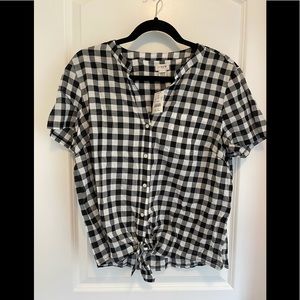Jcrew Short sleeve gingham button down